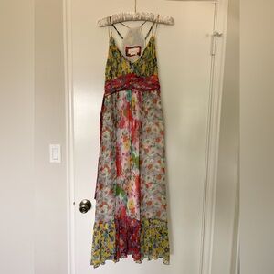 Anthropologie Floral-Print Maxi Dress